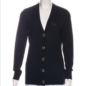 Tory Burch Merino v-neck sweater cardigan